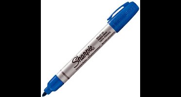 Sharpie Blauwe Permanente Marker - Schrijfbreedte 1,5 - 3mm met kogelpunt - Geschikt voor het markeren van karton, fotopapier, hout, metaal, folie, steen, plastic, leer en meer