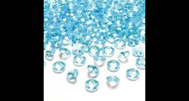 Partydeco - Tafel diamant turquoise 12mm