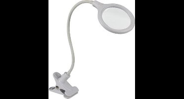 Led-Bureaulamp Met Bevestigingsklem - Loep (5 Dioptrie) - 6W - 32 Leds - Wit