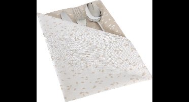 Set 4 Damast Servetten, 'Rio Taupe', De Witte Lietaer, 50x50cm