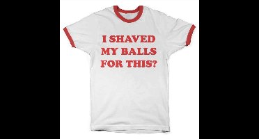 DC Comics Harley Quinn - Birds Of Prey - I Shaved My Balls For This Heren T-shirt - S - Wit