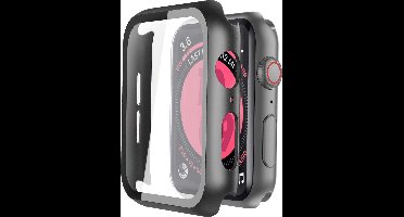 Screenprotector + Hoesje geschikt voor Apple Watch 42mm Series 3 / 2 / 1 - Screen Protector Glas Transparant