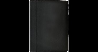 Lederen schrijfmap A4 met ringband schrijfblok en ritssluiting geschikt voor linkshandigen