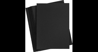 Gekleurd Karton, A5, vel 148x210 mm, 200 gr, zwart, 100 vel | Knutselkarton