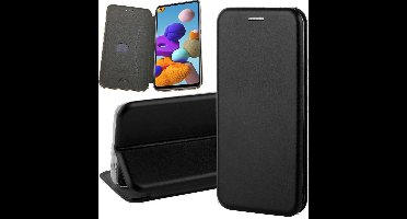 Hoesje geschikt voor Samsung Galaxy A21s - Book Case Kunstleer ThinShield Zwart