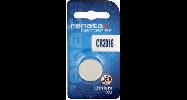 Lithium batterij Renata CR2016 (blister) 1 stuk