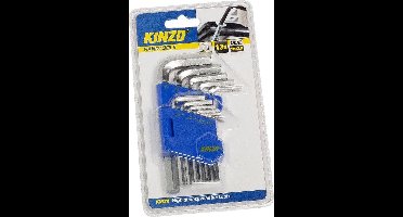 Set inbussleutel met kogelkop - chroom vanadium staal - 13-delig - gereedschap - inbussleutelset voor klussen