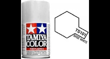 Tamiya Hobbyverf Acrylverf - TS-101 Base White - Primer - Gloss - Acryl Spray - Verf spuitbus - 100 ml