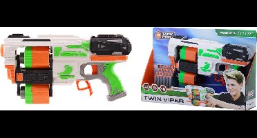 Tack Pro Blaster Pistool Viper 43 Cm Wit/groen 15-delig
