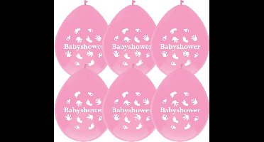 Haza Original Ballonnen Babyshower Meisje Roze 30 Cm 6 Stuks