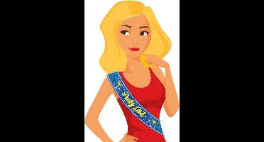 Paper Dreams Partysjerp Party Girl 180 Cm Polyester Blauw