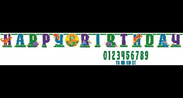 Dinosaurus feestbanner Happy Birthday