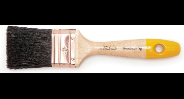 Platte kwast extra lang zwart haar dubbeldik serie 660 - 2,5"