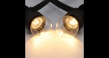 Lichtsnoer - dimbaar - 35 meter met 70 lampen - 2W LED lampen met LED in bodem - kleur van gloeilamp (2650K) - dimmer met afstandsbediening