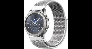 Shop4 - Samsung Galaxy Watch 46mm Bandje - Nylon Wit Grijs