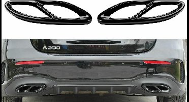 Uitlaatsierstuk Zwart Voor Mercedes A Klasse w177 v177 uitlaat A35amg A45 amg look Sierstuk