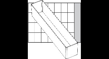Inzet Box, afm A9-4, H: 47 mm, afm 218x39 mm, 1 stuk