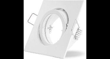 Ledmaxx Inbouwspot vierkant wit kantelbaar bajonetsluiting voor GU10 | zaagmaat 68mm | GU10 | Max 1x50W exclusief