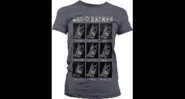 DC Comics Batman Dames Tshirt -2XL- The Many Moods Of Batman Grijs