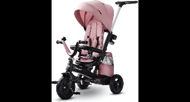 Kinderkraft EASYTWIST Driewieler - Voor Kinderen vanaf 9 Maanden - 360° Draaibare Zit, Verstelbaar en Opvouwbaar, Met Zonnescherm en Opbergruimte - Roze