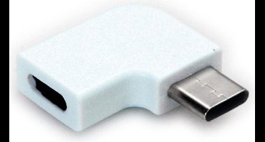 USB-C naar USB-C adapter - haaks naar links/rechts - USB3.2 (tot 10 Gbit/s) - PD tot 20V/5A / wit