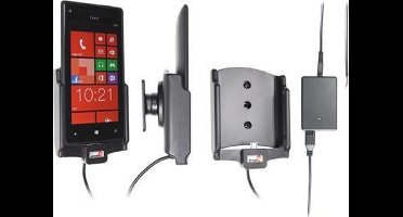 Brodit houder geschikt voor HTC 8X Actieve houder met vaste voeding