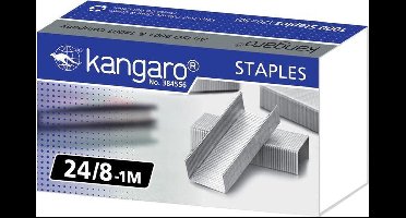 Kangaro nietjes 24/8 - 8mm - 50 vel - 1000 stuks - Flat Clinch apparaten - K-7500326