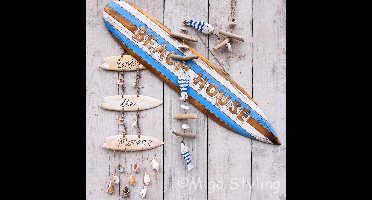 Migo Styling - Houten surfplank - Beach House - Pakket - Tuin decoratie - Hout - 3 producten