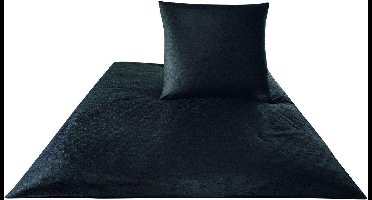 Hoogwaardig bedlinnen van Joop! 155x220 Katoen Satijn Glanzend ZWART met koornbloemmotief