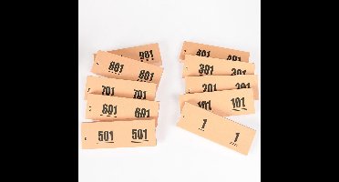 Nummerblok 1-1000 - Kleur: Oranje