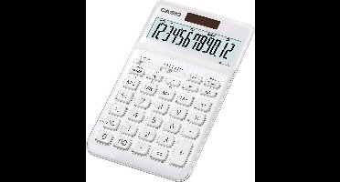 Casio JW-200SC Bureaurekenmachine werkt op zonne-energie, werkt op batterijen Wit Aantal displayposities: 12