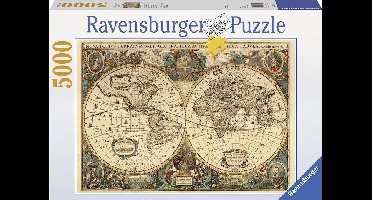 Ravensburger puzzel Antieke wereldkaart - Legpuzzel - 5000 stukjes