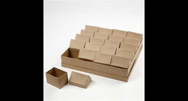 Creativ Company papier-mache huizen knutselset 20 stuks bruin.