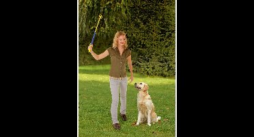 Flamingo Shooter Softbal Verstelbaar - Hondenspeelgoed - 66 cm - Blauw