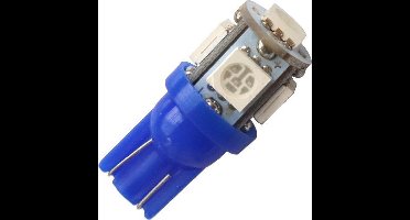 T10 - BLAUW - 5 LED - 12V - 5050 SMD