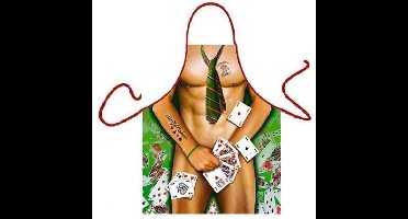 Benza Schort Strip Poker Man - Sexy/Leuke/Grappige/Mooie Keukenschort