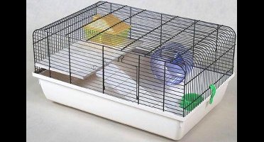 Hamsterkooi REX 1 - Beige/Zwart - 59x38x29 cm