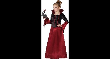 "Zwart en rood vampieren kostuum voor meisjes  - Kinderkostuums - 152/158"