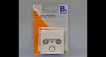 Berker Coax Centraalplaat S1 - Wit