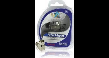 HQ Video Adapter F Plug Mannelijk - F Plug Vrouwelijk Haaks