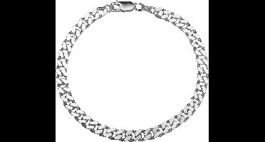 The Jewelry Collection For Men Armband Geslepen Gourmet 5,5 mm - Zilver
