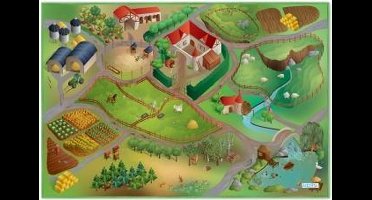 Basic Speeltapijt Farm - 100x150 cm
