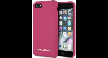 Karl Lagerfeld Silicone Back Case - Geschikt voor Apple iPhone 8 (4.7") - Fuchsia