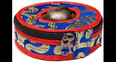 Yogi & Yogini naturals Hoesje voor Tingsha's blauw/rood/zwart Large (9 cm)
