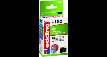 Edding Inktcartridge vervangt HP 338, C8765EE Compatibel Zwart EDD-180 18-180