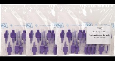 TePe Interdentale Ragers Origineel 1,1 mm Lila - 3 x 25 stuks - Voordeelverpakking