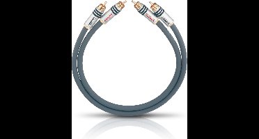 Oehlbach NF 14 MASTER Cinch Audio Aansluitkabel [2x Cinch-stekker - 2x Cinch-stekker] 1.00 m Antraciet Vergulde steekco