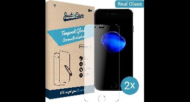 Just in Case screenprotector geschikt voor iPhone 8 / 7 - Screenprotector Gehard Glas - 2 Stuks
