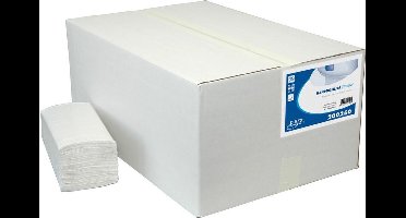 Handdoek 200250 23x25cm 1laags ZigZag gevouwen recycled Wit 5000stuks (200250)