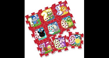 Vloerpuzzel - Animals - Junior - Rood - 9-delig - 88 Cm